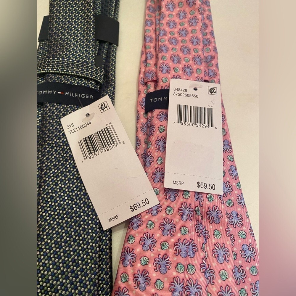 Tommy Hilfiger Men's 2 Pack of Ties Silk/Polyester Octopus